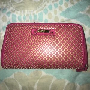 Jessica Simpson Pink and Gold Wallet